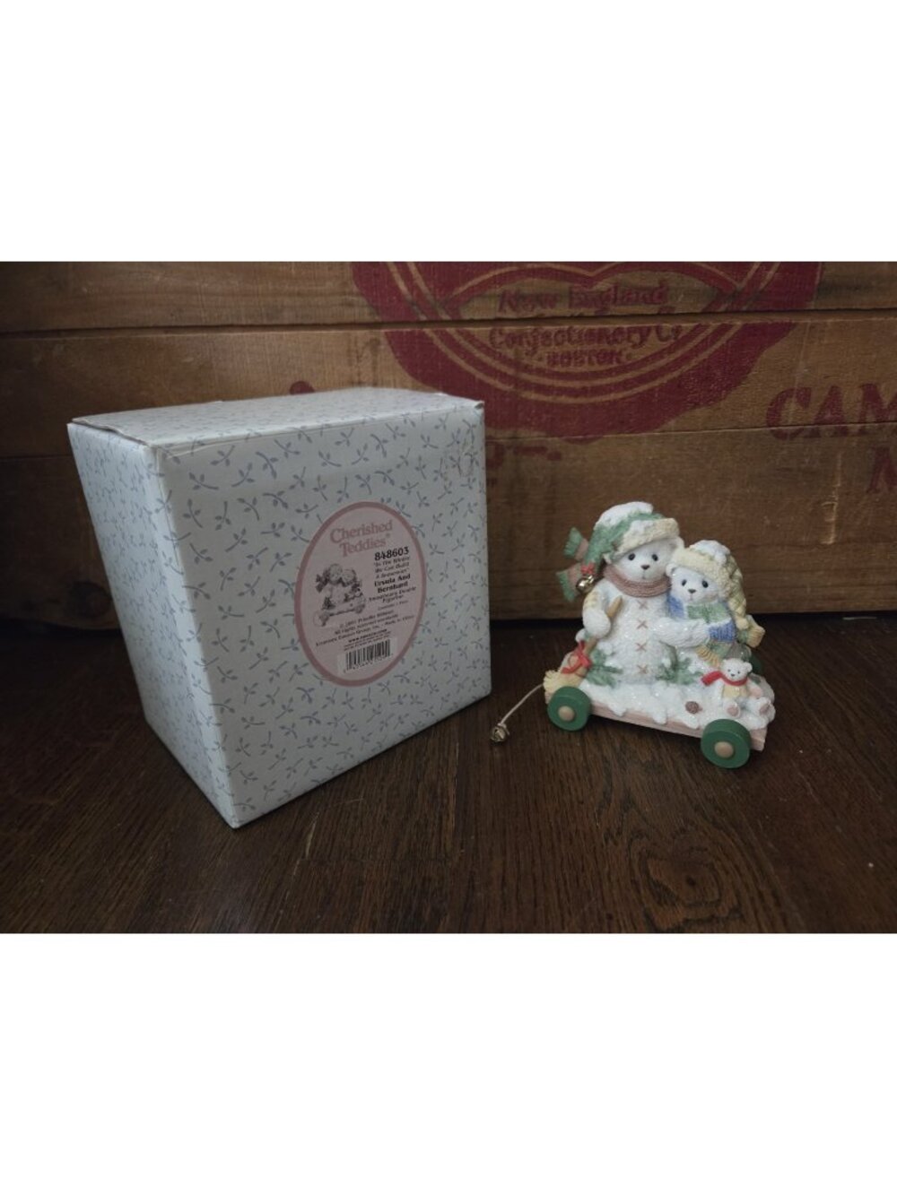 URSULA and BERNHARD "...Build A Snowman" (2001) Enesco Cherished Teddies #848603